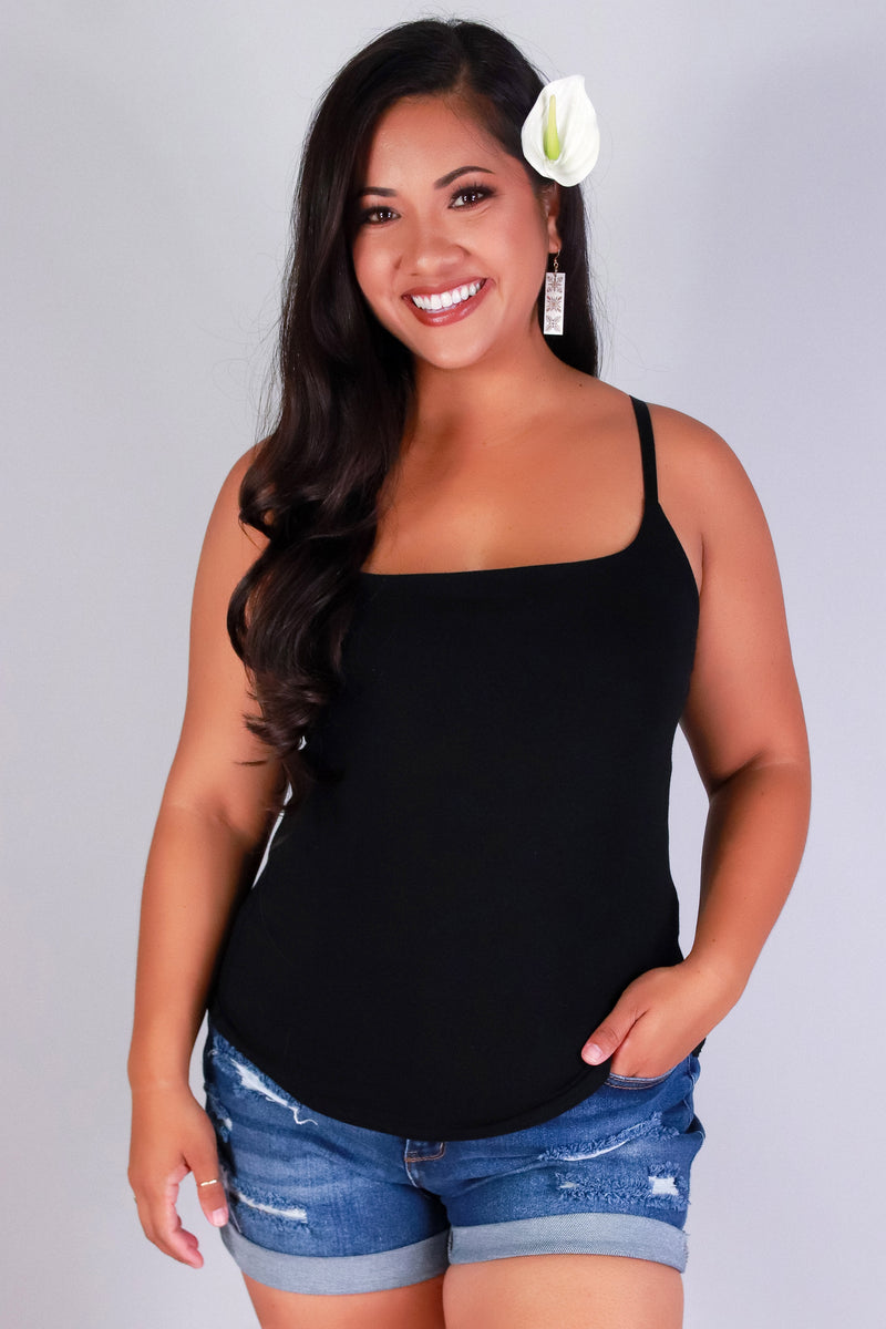 Jeans Warehouse Hawaii - PLUS BASIC SPAGHETTI TANKS - EVERYDAY CAMI TANK | By CRESCITA APPAREL/SHINE I