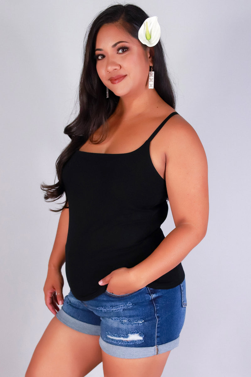 Jeans Warehouse Hawaii - PLUS BASIC SPAGHETTI TANKS - EVERYDAY CAMI TANK | By CRESCITA APPAREL/SHINE I