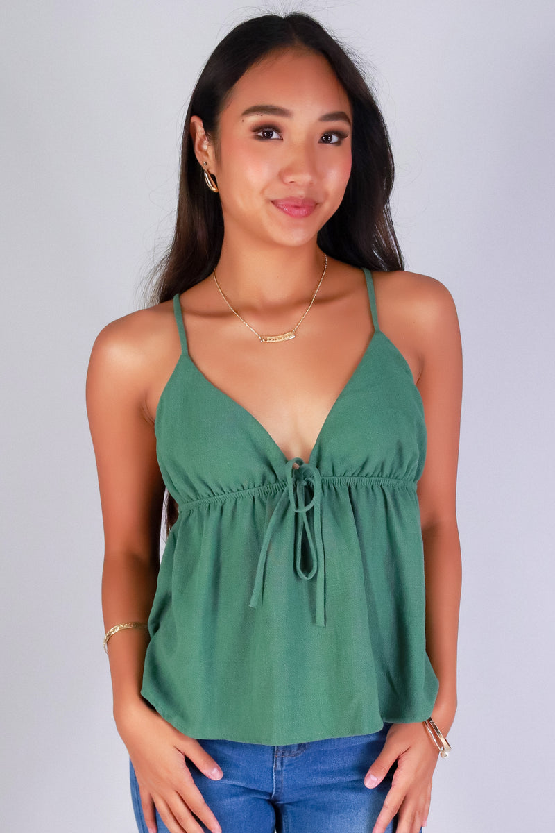 Jeans Warehouse Hawaii - TANK SOLID WOVEN CASUAL TOPS - LOVELY FLUTTER BABYDOLL TOP | By PAPERMOON/ B_ENVIED