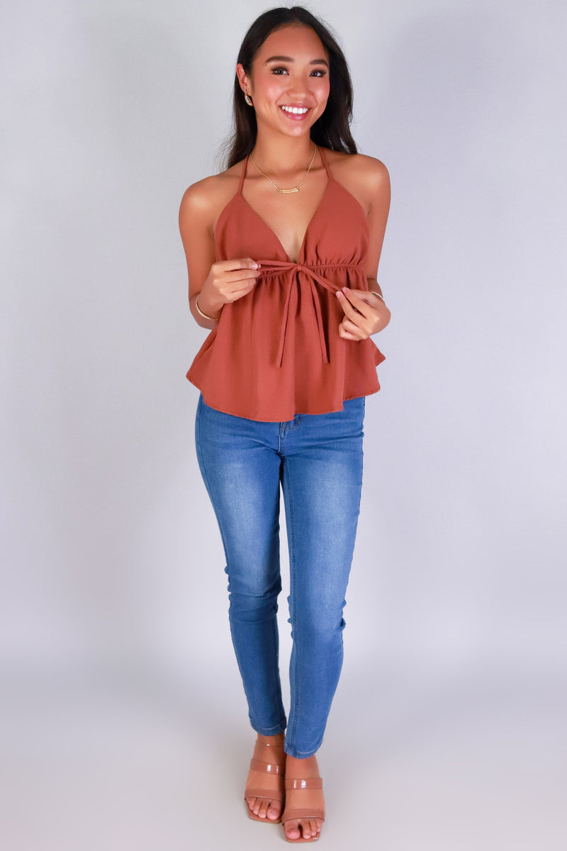 Jeans Warehouse Hawaii - TANK SOLID WOVEN CASUAL TOPS - LOVELY FLUTTER BABYDOLL TOP | By PAPERMOON/ B_ENVIED