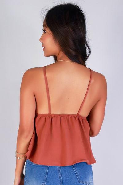 Jeans Warehouse Hawaii - TANK SOLID WOVEN CASUAL TOPS - LOVELY FLUTTER BABYDOLL TOP | By PAPERMOON/ B_ENVIED