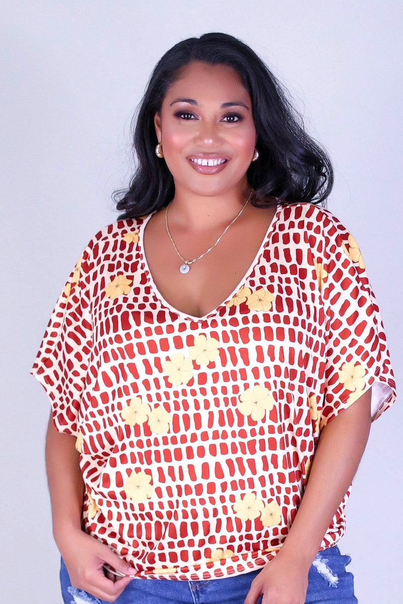 PUAKENIKENI MITER SHELL DOLMAN TOP