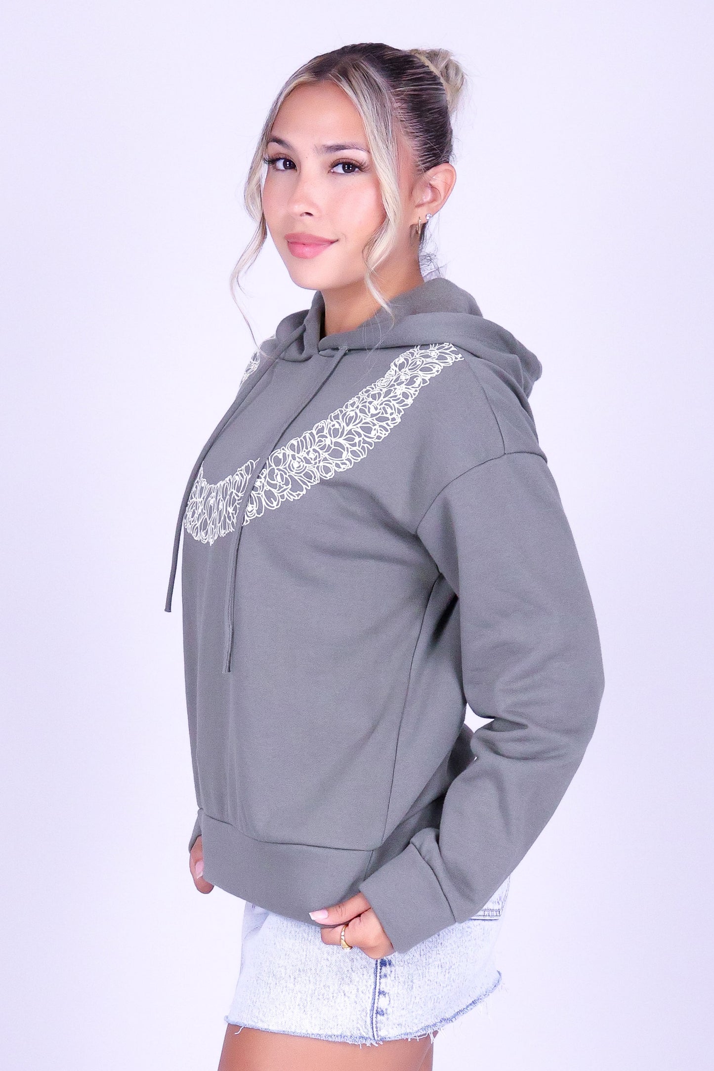 PLUMERIA OVERSIZED HOODIE