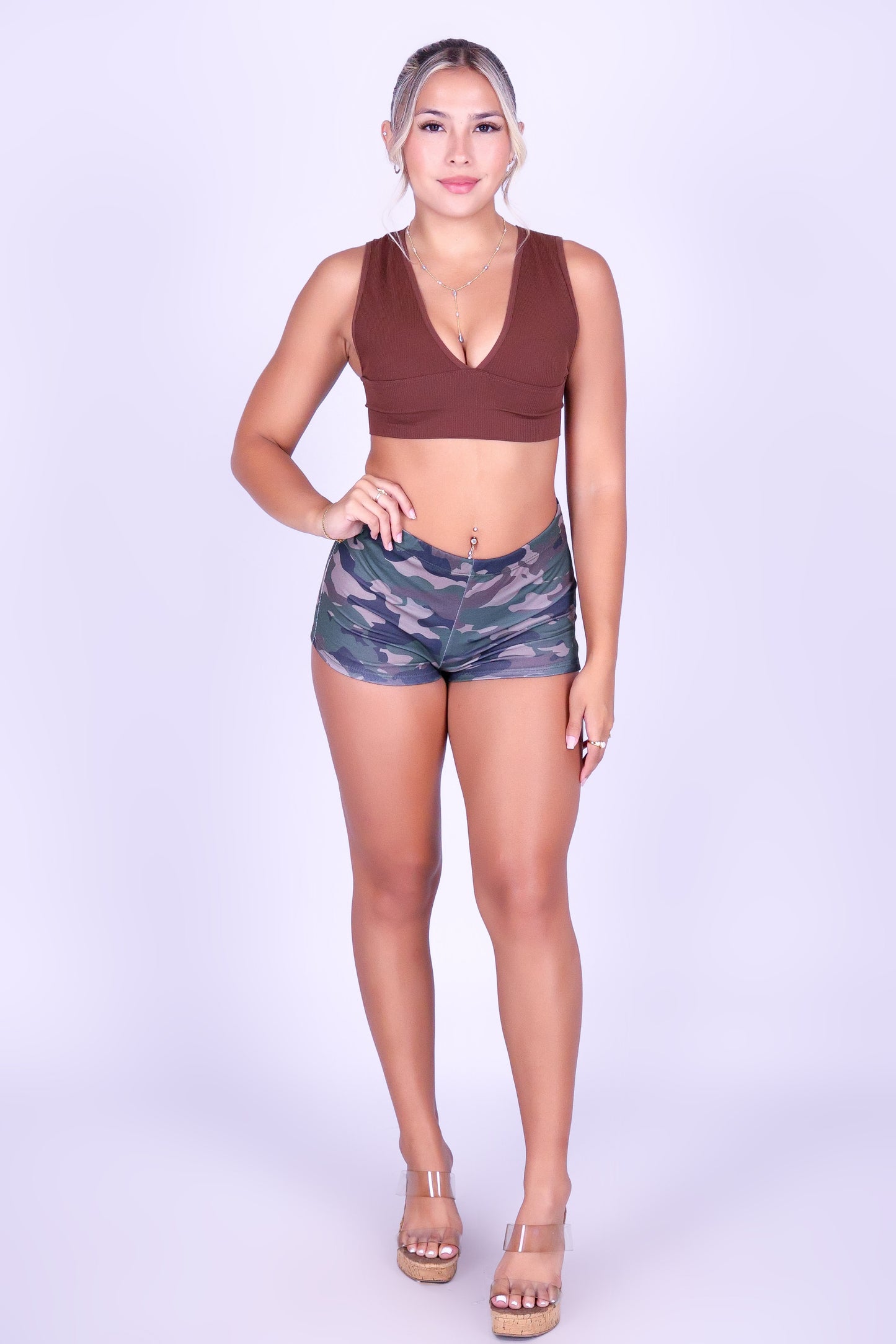 KEEP IT MOVING CAMO SHORTS