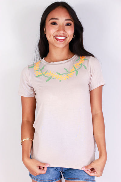 Jeans Warehouse Hawaii - S/S SCREEN - PUAKENIKENI & TI LEAF TEE | By LUZ