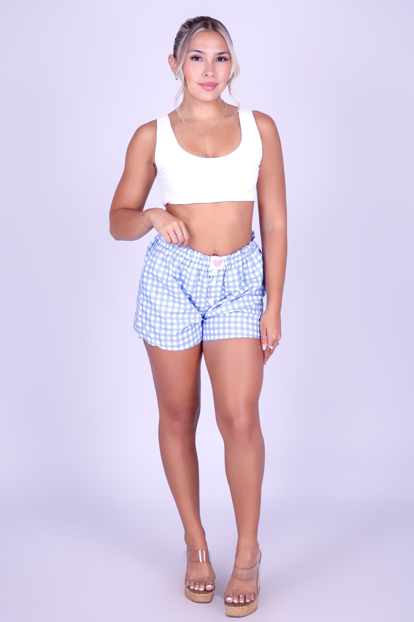 CHECKER CRUSH SHORTS