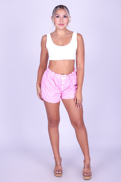 CHECKER CRUSH SHORTS