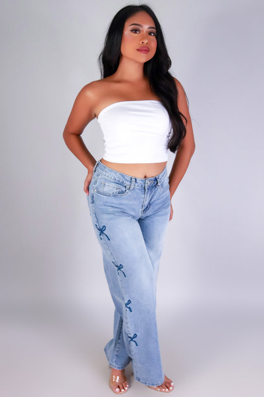 SIDE CHARM DENIM JEANS