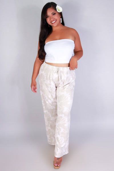 Jeans Warehouse Hawaii - PLUS Knit Pants - PLUMERIA TREE PANTS | By LUZ