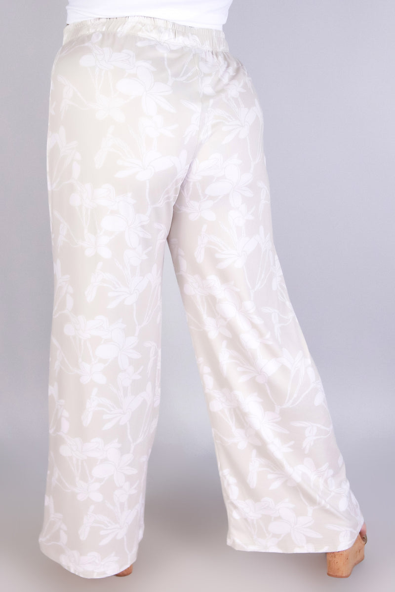 Jeans Warehouse Hawaii - PLUS Knit Pants - PLUMERIA TREE PANTS | By LUZ