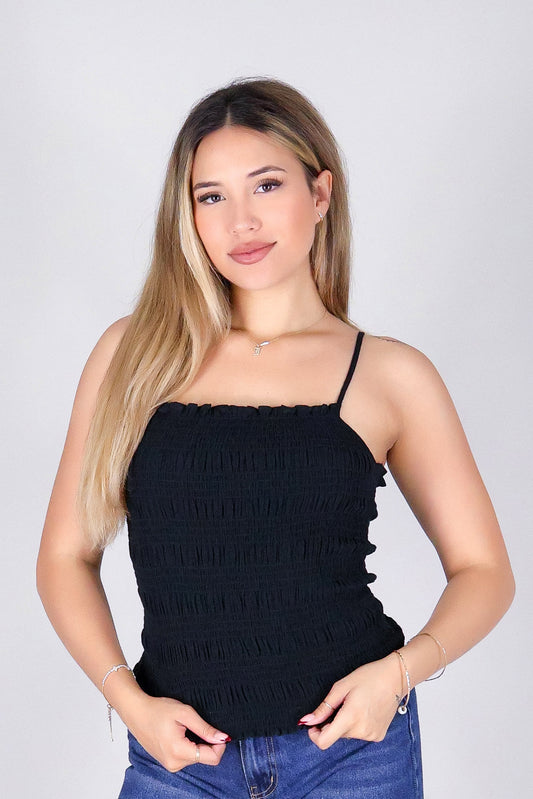 HONEY DROP SMOCKED TOP
