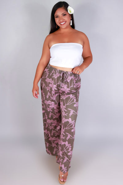 Jeans Warehouse Hawaii - PLUS Knit Pants - PLUMERIA TREE PANTS | By LUZ