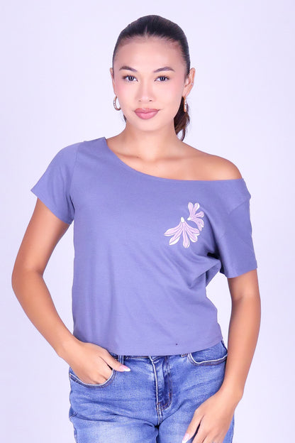 NAUPAKA OFF SHOULDER TEE