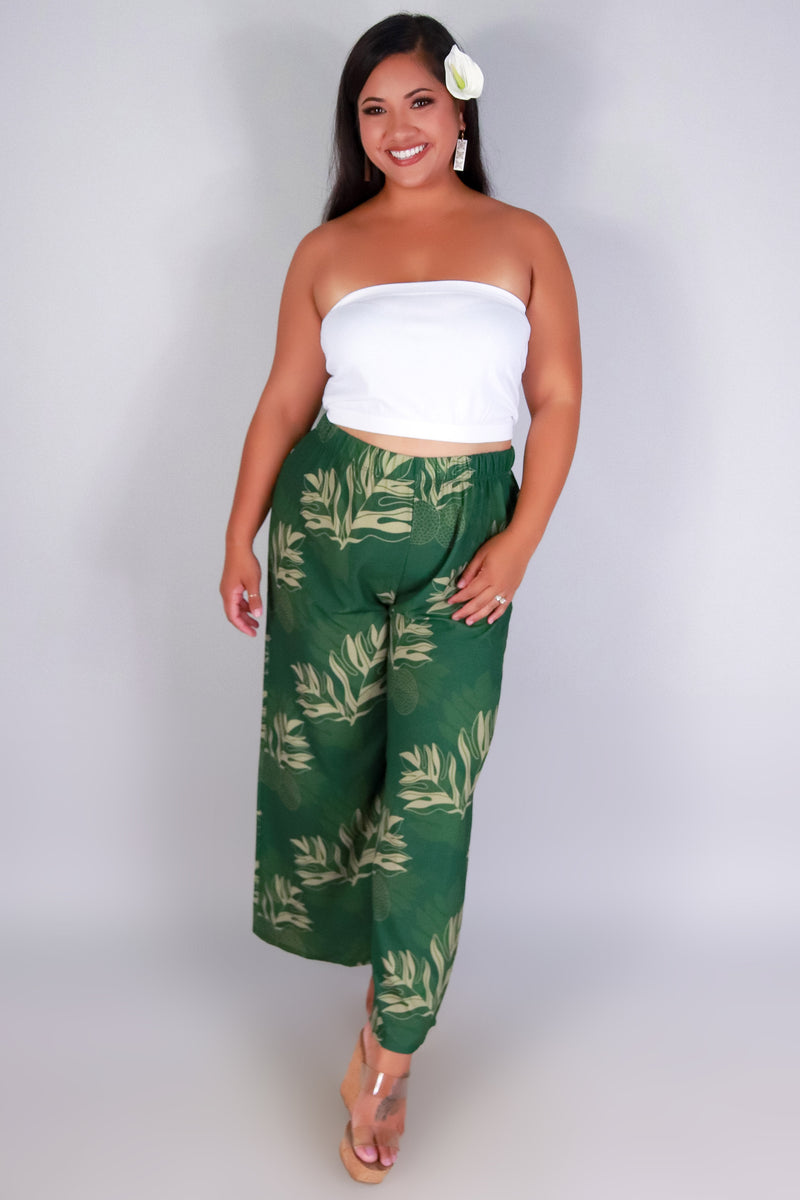 Jeans Warehouse Hawaii - PLUS PRINT WOVEN CAPRI&