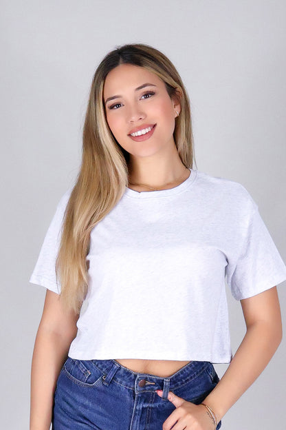 ALL FOR ME CROP OVERSIZED TEE