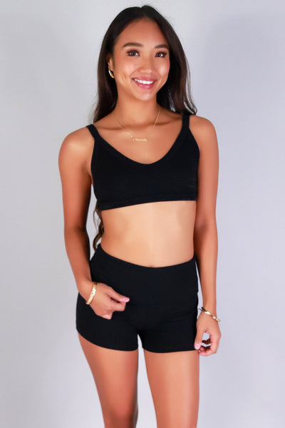 Jeans Warehouse Hawaii - KNIT HOT SHORTS - DON'T HAVE TO TELL FOLD OVER SHORTS | By POPULAR 21