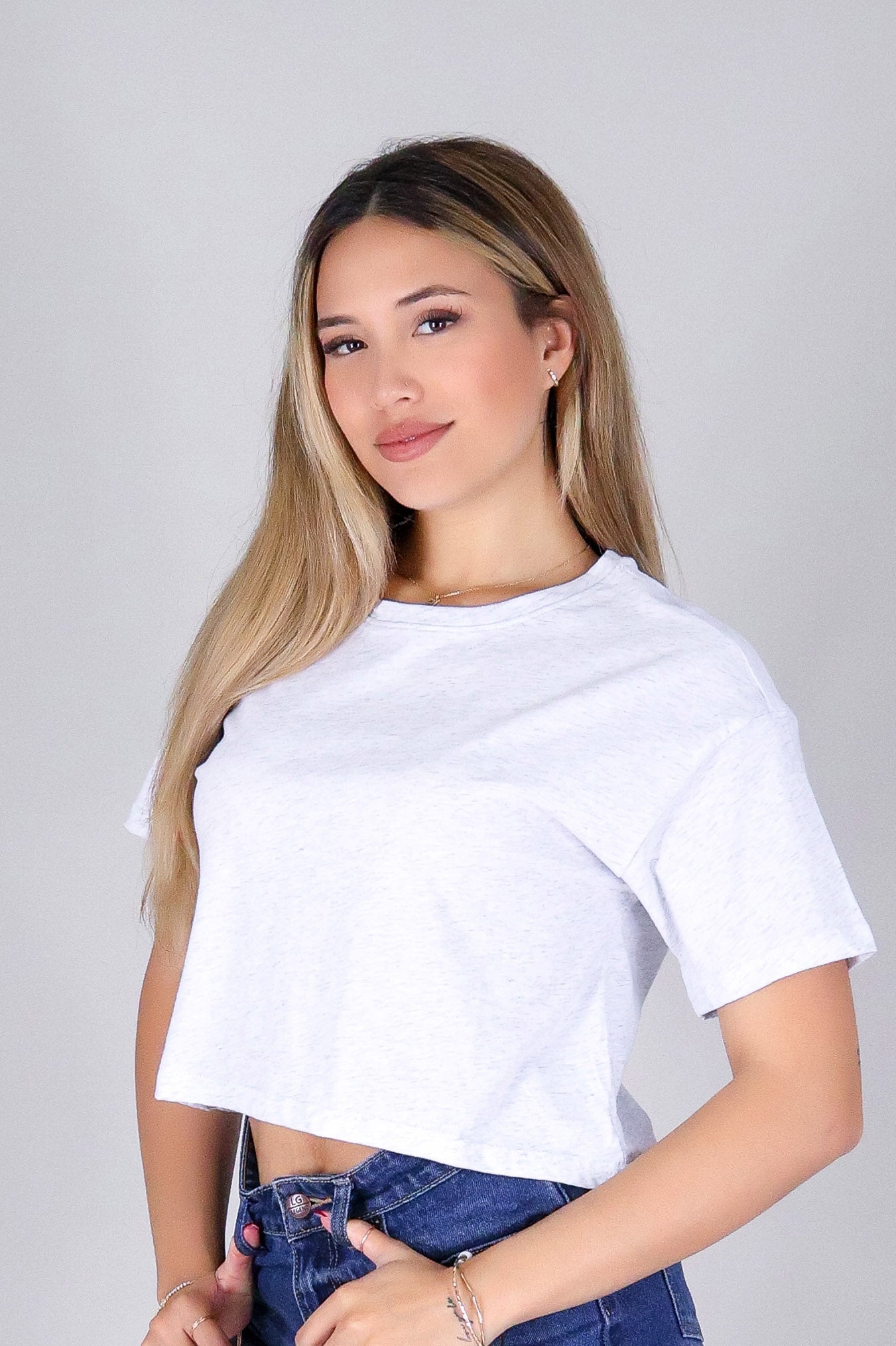 ALL FOR ME CROP OVERSIZED TEE
