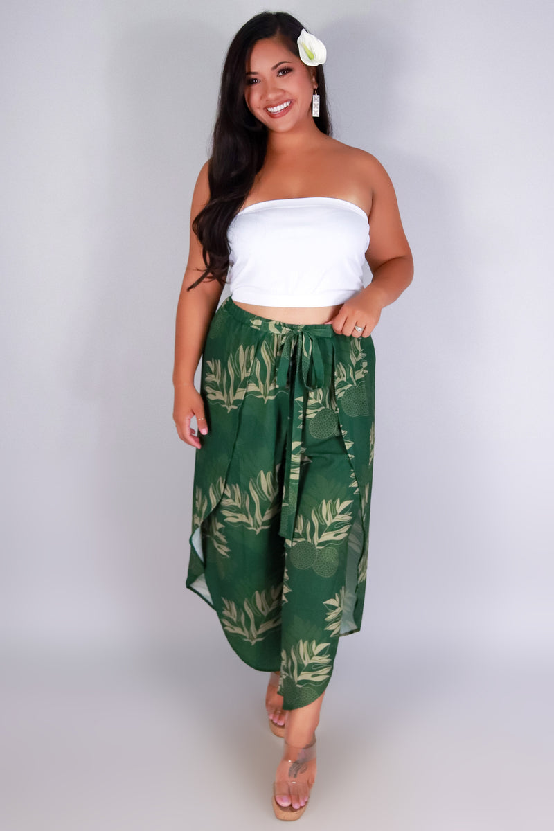 Jeans Warehouse Hawaii - PLUS PRINT WOVEN CAPRI&