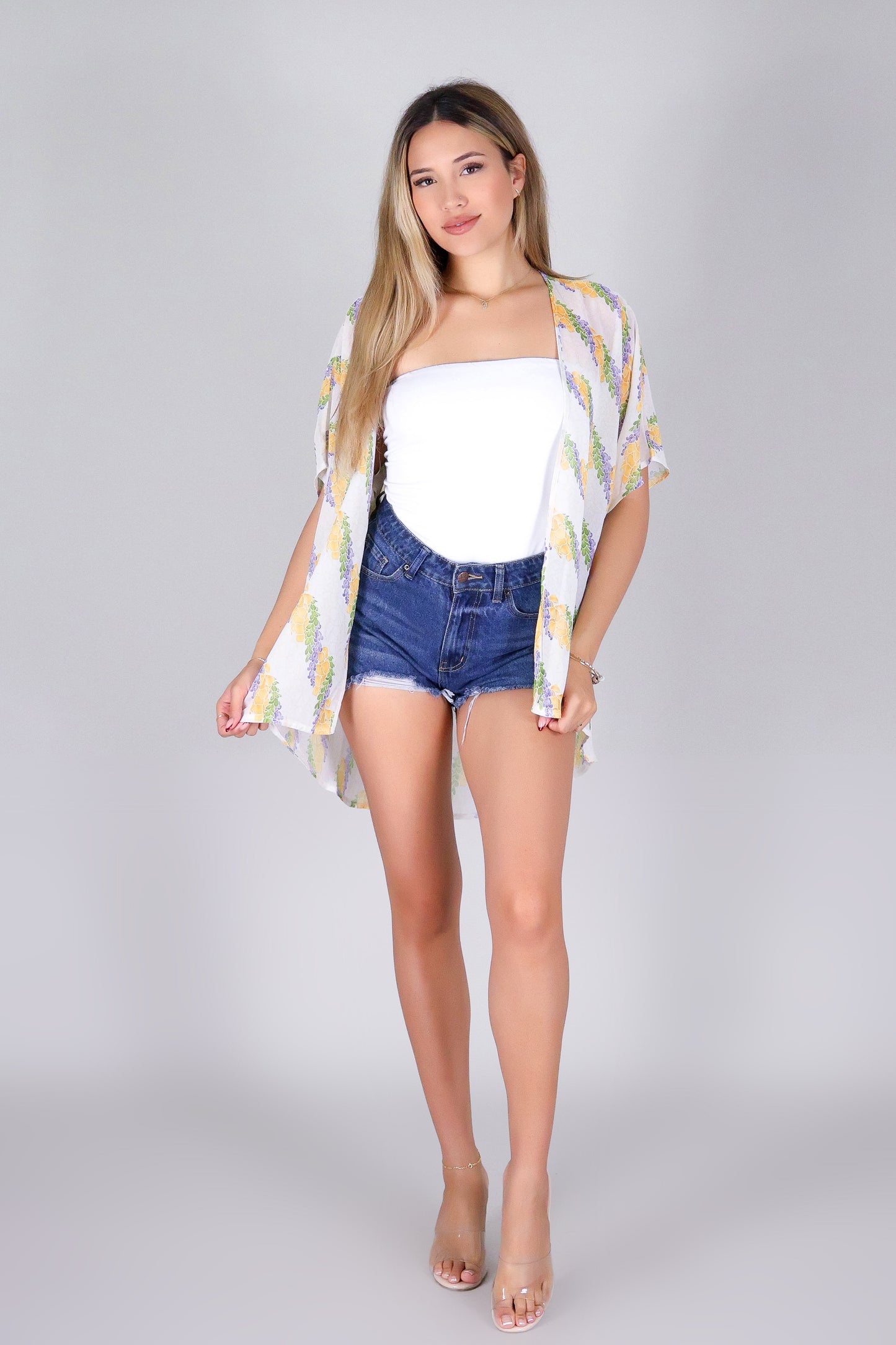 TWISTED LEI CHIFFON CARDIGAN