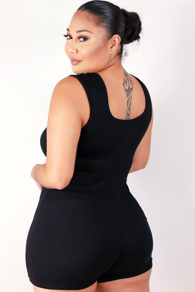 Jeans Warehouse Hawaii - PLUS SOLID ROMPERS - SNATCHED ROMPER | By CRESCITA APPAREL/SHINE I