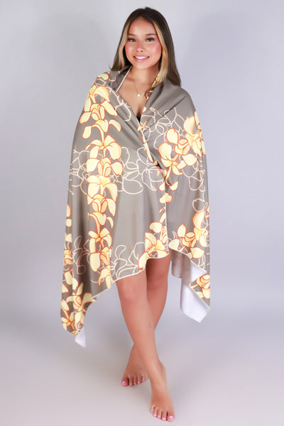 Jeans Warehouse Hawaii - MISC ACCESSORY - PLUMERIA BEACH TOWEL | By GREENWELL PROMOTIONS LTD