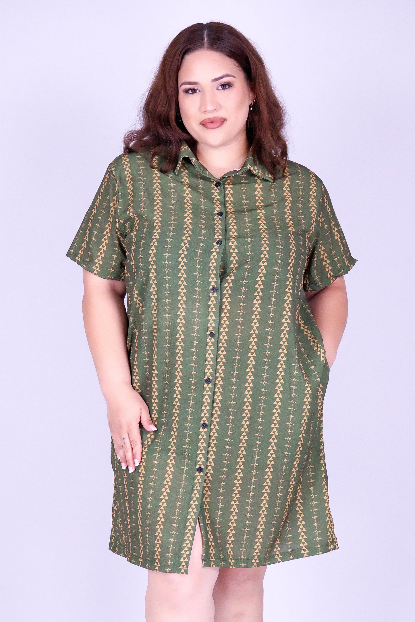 OHE KAPALA BUTTON DOWN DRESS