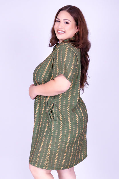 OHE KAPALA BUTTON DOWN DRESS