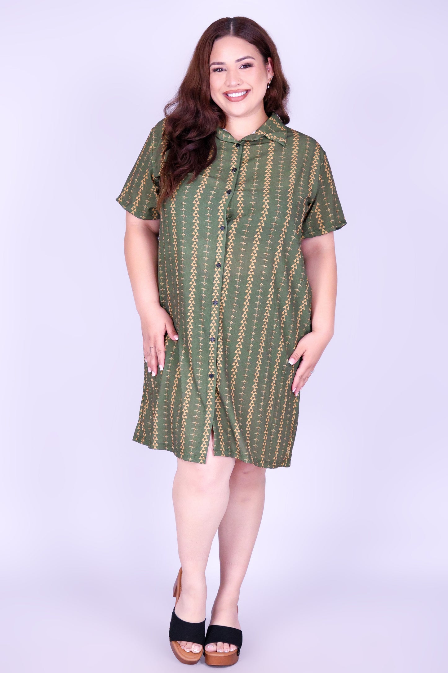 OHE KAPALA BUTTON DOWN DRESS