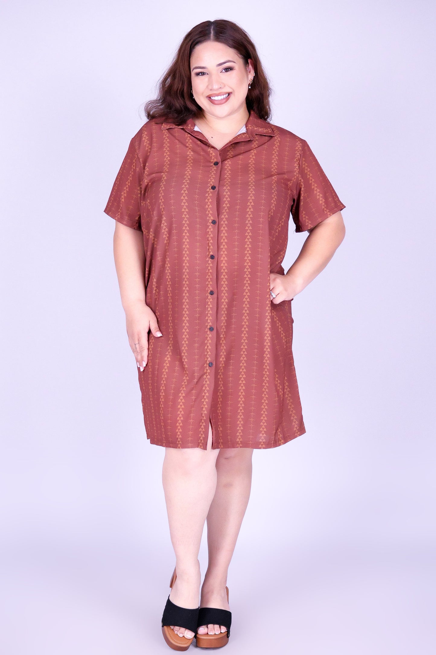 OHE KAPALA BUTTON DOWN DRESS