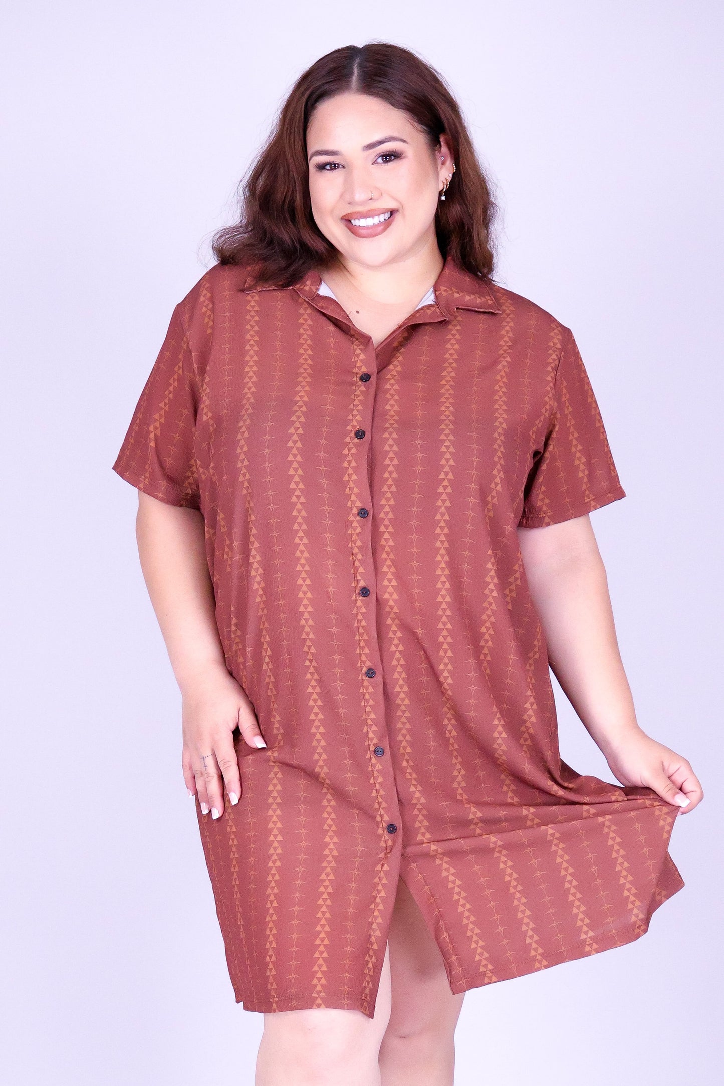 OHE KAPALA BUTTON DOWN DRESS