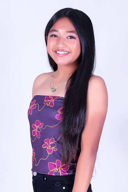 ORCHID LINE TUBE TOP | KIDS SIZE 2-16