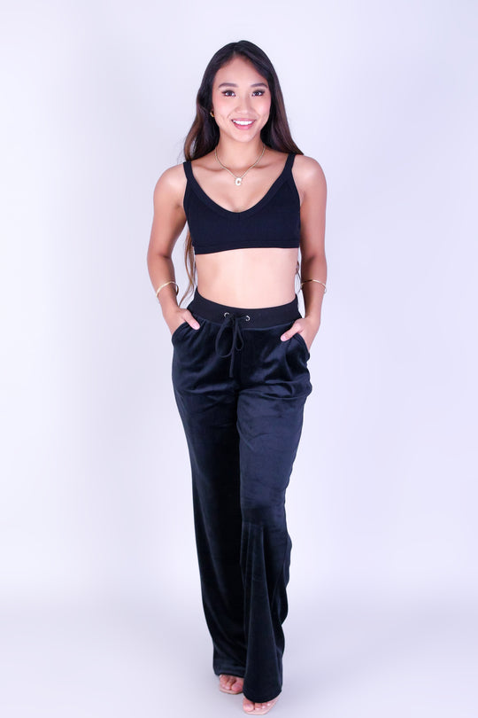 SPOILED BABE VELOUR PANTS