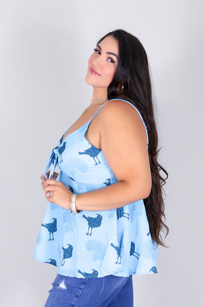 IIWI BIRD TIE FRONT TOP