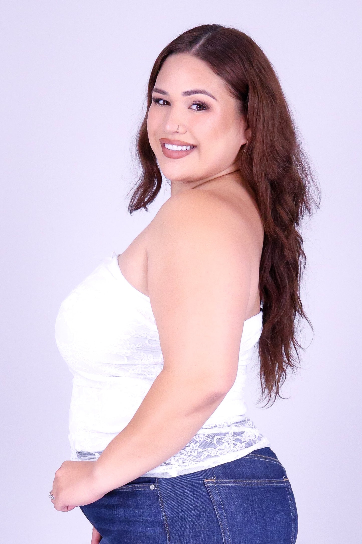 NIGHT OUT MESH TUBE TOP