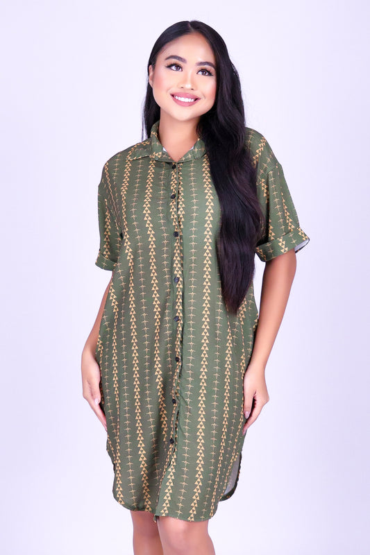 OHE KAPALA BUTTON DOWN DRESS