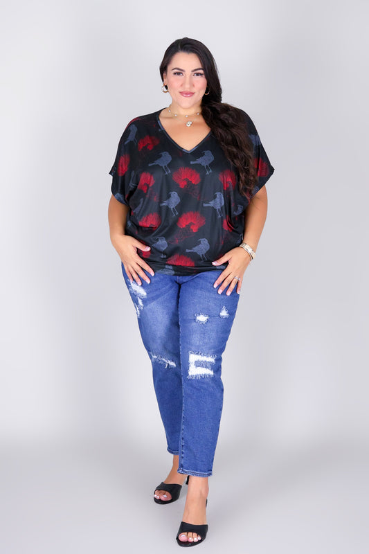 IIWI BIRD DOLMAN TOP