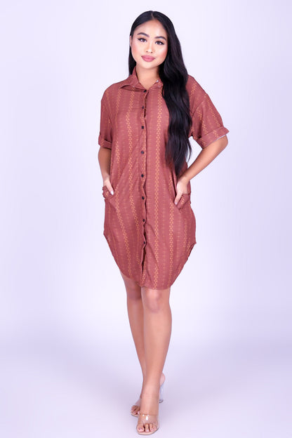 OHE KAPALA BUTTON DOWN DRESS