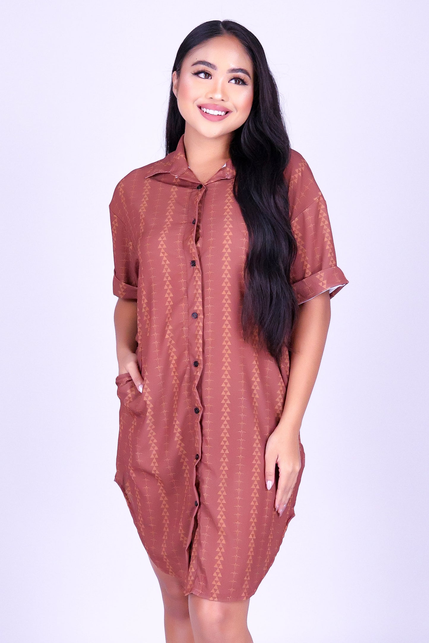 OHE KAPALA BUTTON DOWN DRESS