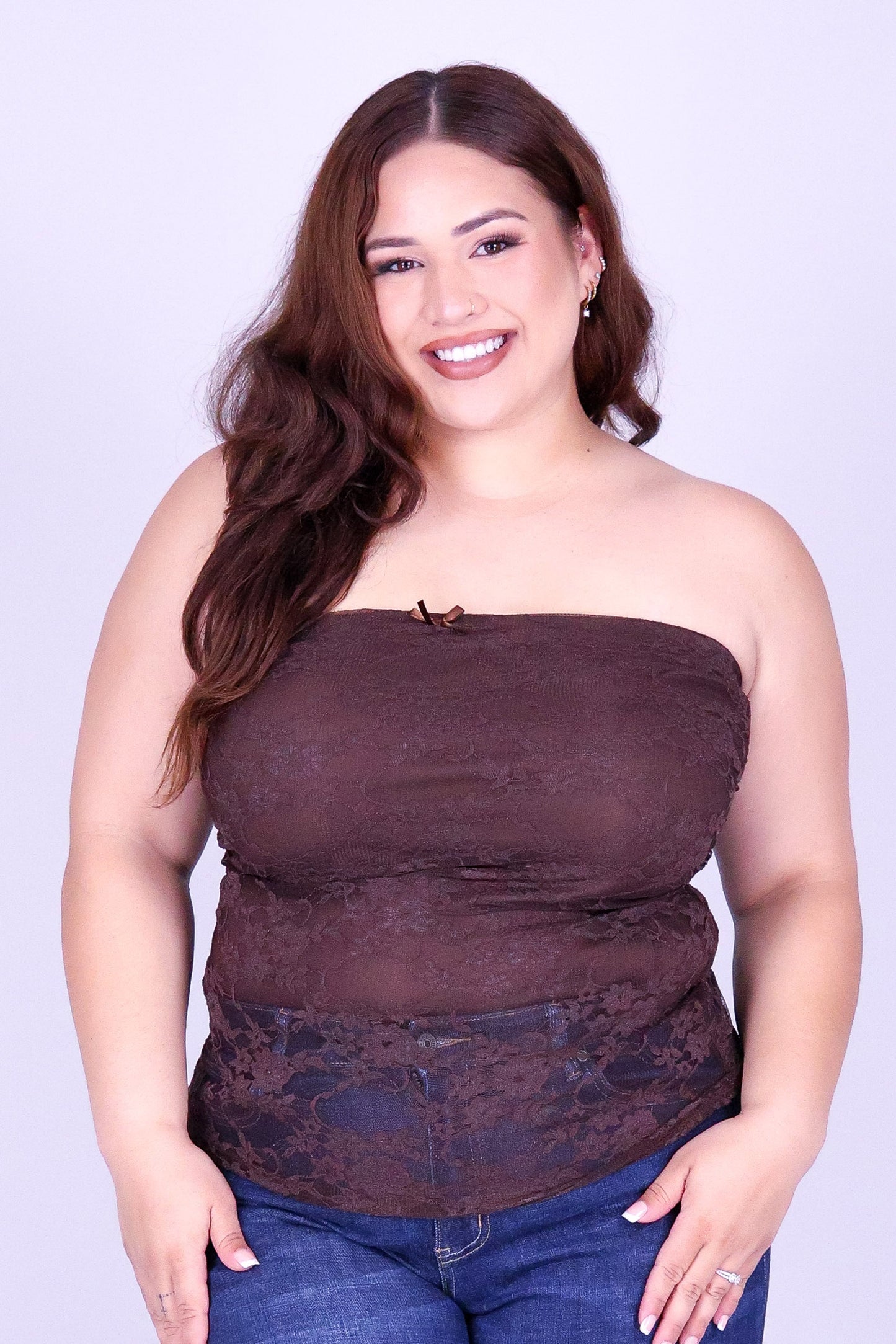 NIGHT OUT MESH TUBE TOP
