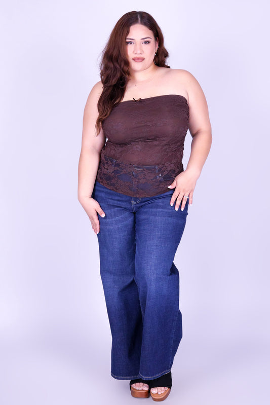 NIGHT OUT MESH TUBE TOP