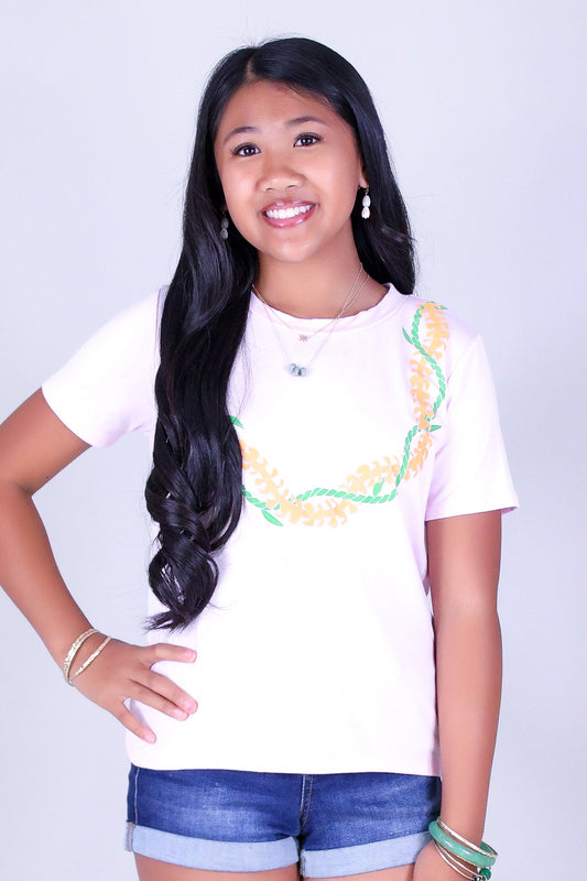PUAKENIKENI TI LEAF LEI TEE | KIDS SIZES 2-16