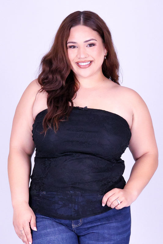 NIGHT OUT MESH TUBE TOP