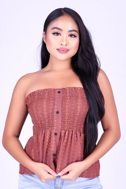 OHE KAPALA SMOCKED TUBE TOP