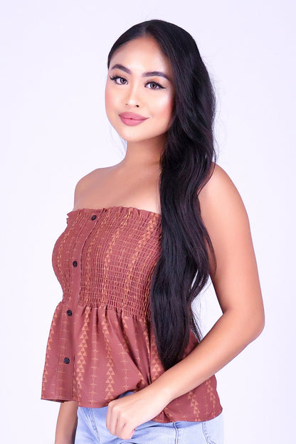 OHE KAPALA SMOCKED TUBE TOP