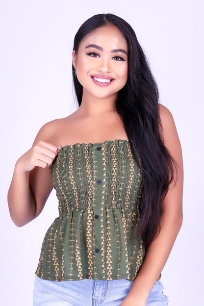 OHE KAPALA SMOCKED TUBE TOP