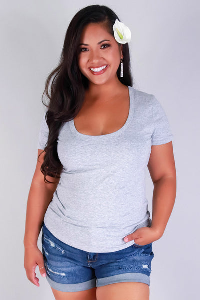 Jeans Warehouse Hawaii - PLUS BASIC V NECK TEES - EVERYDAY DARLING TEE | By CRESCITA APPAREL/SHINE I