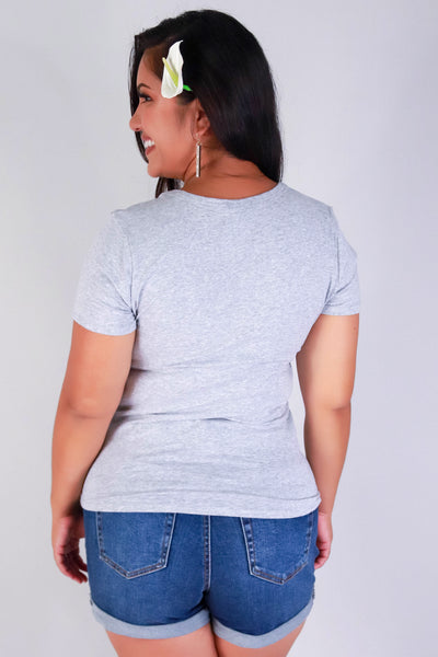 Jeans Warehouse Hawaii - PLUS BASIC V NECK TEES - EVERYDAY DARLING TEE | By CRESCITA APPAREL/SHINE I