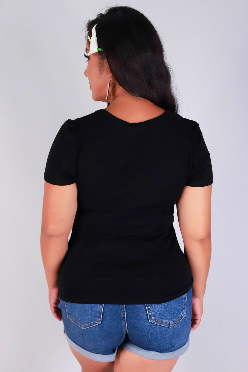 Jeans Warehouse Hawaii - PLUS BASIC V NECK TEES - EVERYDAY DARLING TEE | By CRESCITA APPAREL/SHINE I