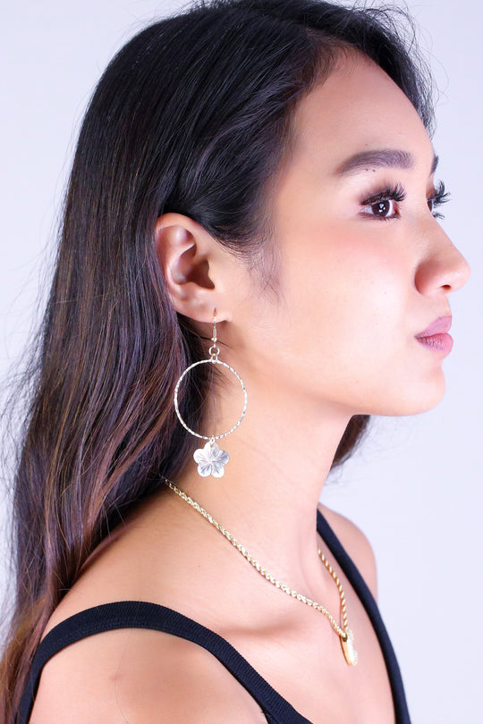 HIBISCUS DANGLE EARRINGS