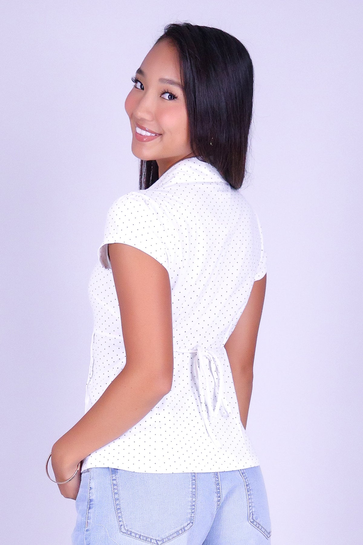 SPOT ON TIE BACK TOP